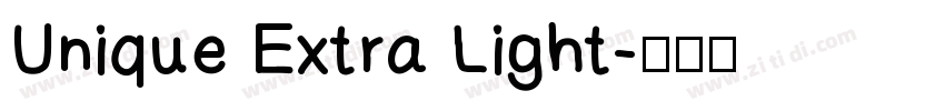 Unique Extra Light字体转换